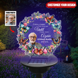 Missing You Always & Remembering You Forever - Personalized Solar Light, Memorial Gift