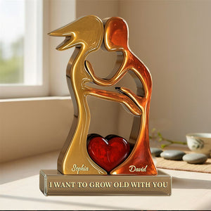 I Want to Grow Old With You-Personalized Couple Acrylic Plaque