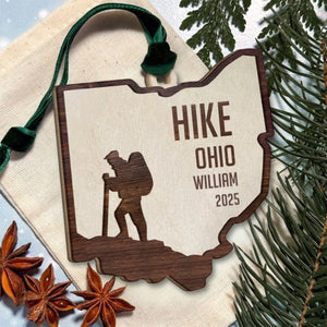 Hiking Team - Personalized Hiking 2 Layered Piece Ornament