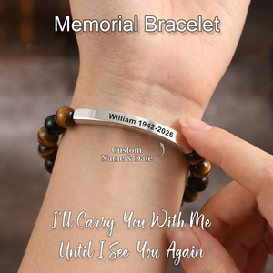 Personalized Memorial Bracelet, Remembrance Keepsake Loss Loved One