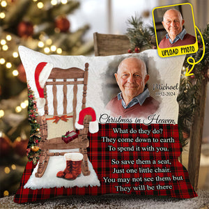 Christmas In Heaven - Personalized Photo Pillowcase