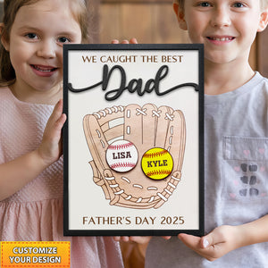 We Captured The Best Dad-Personalized Ball Wood Plaque, Gift For Dad