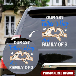 Personalized Family Name Sticker, Gift For First Father's Day