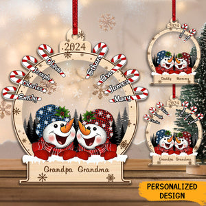 Personalized Christmas Ornament Custom Name Walking Stick Funny Gift For Family