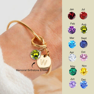 Personalized Fashion Customized Memorial Birthstone Initial Bracelet