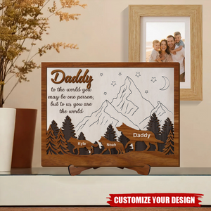 Personalized Wooden Frame, Father's Day Gift For Him