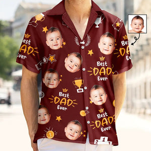 Personalized Photo Best Papa Ever Hawaiian Shirt, Father's Day Gift