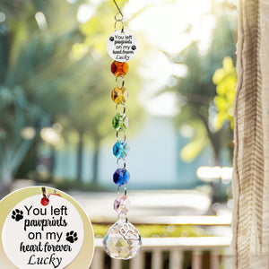 Personalized Rainbow Bridge Suncatcher Ornament, Pet Sympathy Gift