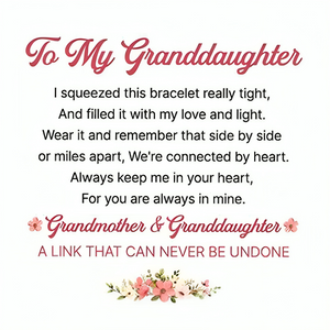 Grandmother & Granddaughter “A Link That Can Never Be Undone” Peach Blossom Knot Bracelet