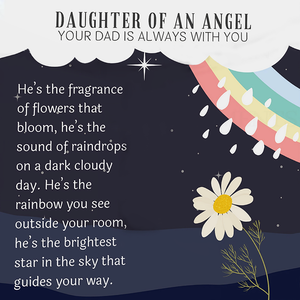 Personalized Memorial Dad Necklace, Daughter Of An Angel