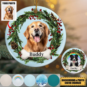 Photo Lovely Pet Face - Personalized Christmas Ornament