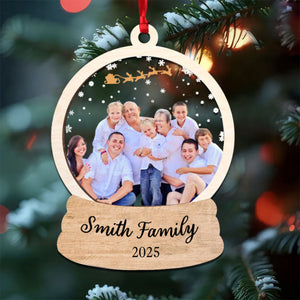 Custom Family Photo Christmas Ornament, Family Keepsake Gift