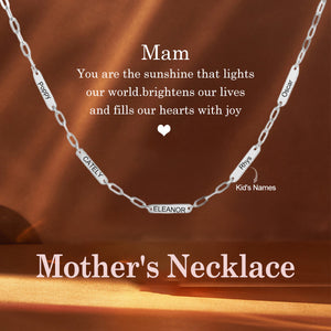 Custom Necklace with Multiple Names Paperclip Necklace