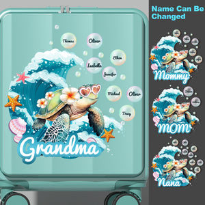 Gift for Cute Grandma Mom Turtle Personalized Sticker Decal
