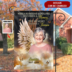 When Someone You Love Becomes A Memory - Personalized Garden Flag