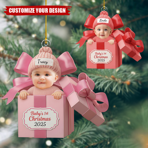 Personalized New Baby Christmas Ornament, Newborn Gift