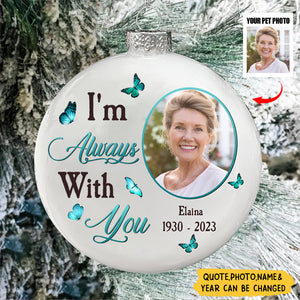 Family Memorial - Personalized Photo Ball Ornament