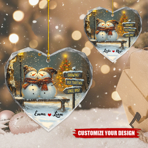 Christmas Couple Growing Old Together - Custom Ornament