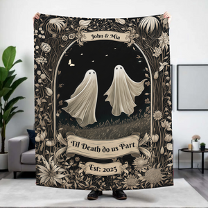 Until Death Do Us Part-Personalized Couples Blanket