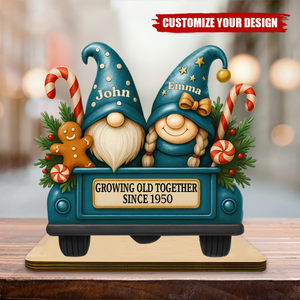 Custom Couple Growing Old Together Personalized Wooden Plaque