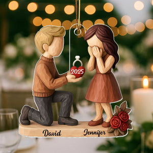 Couple's Proposal Gift - Personalized Acrylic Ornament