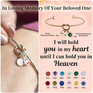 Personalised Forever in My Heart Knot Infinity Birthstone Bracelet