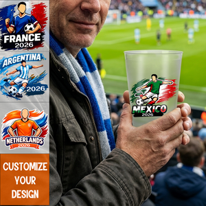 Personalized 2026 Soccer Cups, Country Flags Cups, Party Cups