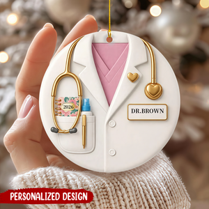 Personalized Custom Nurse Name Ornament, Healthcare Worker Gift