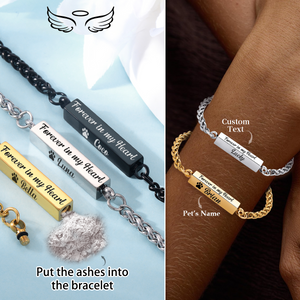 Forever In My Heart, Personalized Custom Urn Memorial Bracelet