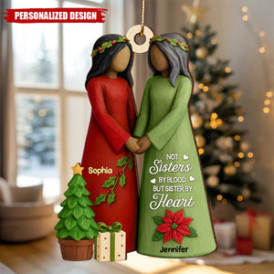 Christmas Best Friends Are Hard To Find 3D Effect Personalized Wooden Ornament