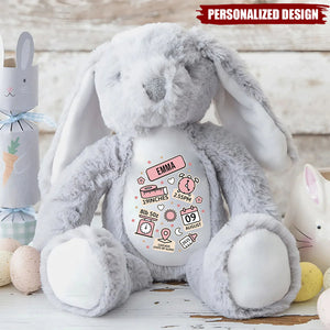 Personalized Newborn Bunny Rabbit, Baby Easter Gift