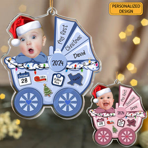 Personalized Acrylic Pendant - My First Christmas Gift for Newborn