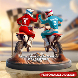 Dirt Bike Couple Acrylic Plaque - Personalized Gifts For Couple