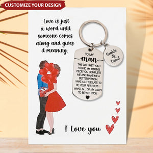 To My Man - Personalized Stainless Steel Keychain