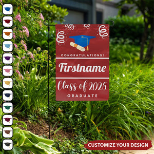 Personalized Garden Flag Class of 2025 Grad Flag