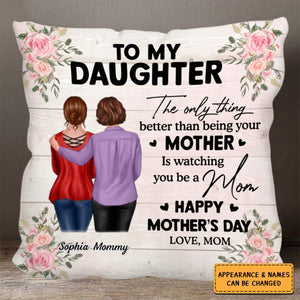 To My Daughter From Mom Happy Mother's Day Personalized Pillowcase