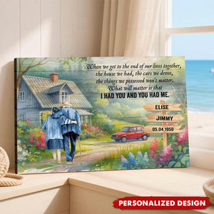 Personalized Family Old Couple Custom Name Romantic Poster