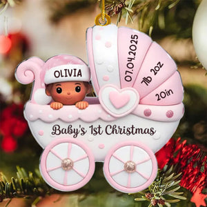 Personalized Christmas Baby Shower Acrylic Ornament