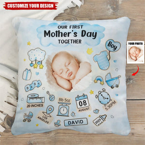 Our First Mother's Day - Personalized Pillow, Gift For Mother, Gifr For New Mother