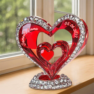 Personalized Heart Shaped Couple Acrylic Plaque