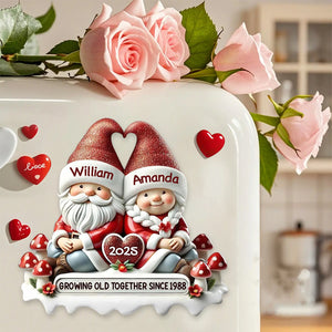Couple Growing Old Together Personalized Christmas Decal