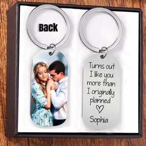 Turns Out I Like You More Than Originally Planned Personalized Keychain