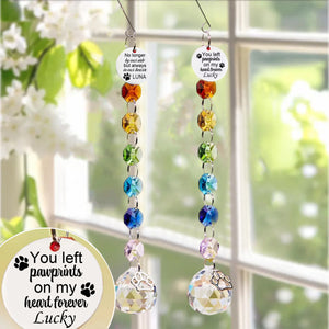 Personalized Rainbow Bridge Suncatcher Ornament, Pet Sympathy Gift