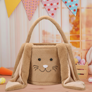 Custom Name Plush Easter Basket For Kids