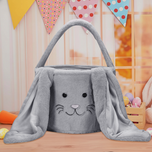 Custom Name Plush Easter Basket For Kids