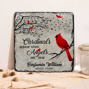 Personalized Cardinals Appear When Angels Are Near Memorial Stone