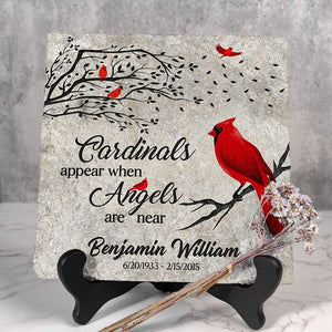 Personalized Cardinals Appear When Angels Are Near Memorial Stone