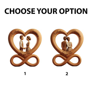 You & Me We Got This - Custom Wooden Heart Couple Plaque