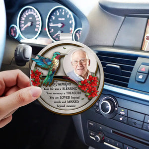 Dad Mom Your Life Was A Blessing Memorial - Personalized Custom Shaped Car Visor Clip