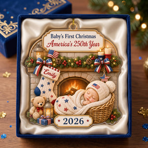 Custom First Christmas Acrylic Ornament Gifts For New Moms, New Dads, New Parents